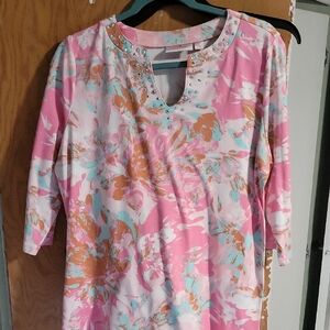 Pink Floral Women's Top